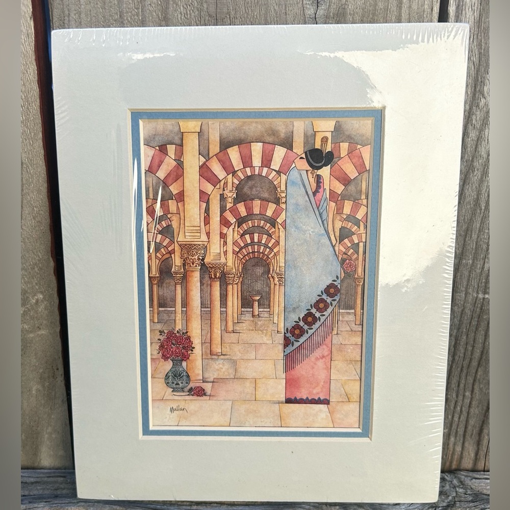 Rare G.E. Mullan “La Dama de Cordoba" Sealed Print Matted Not Framed